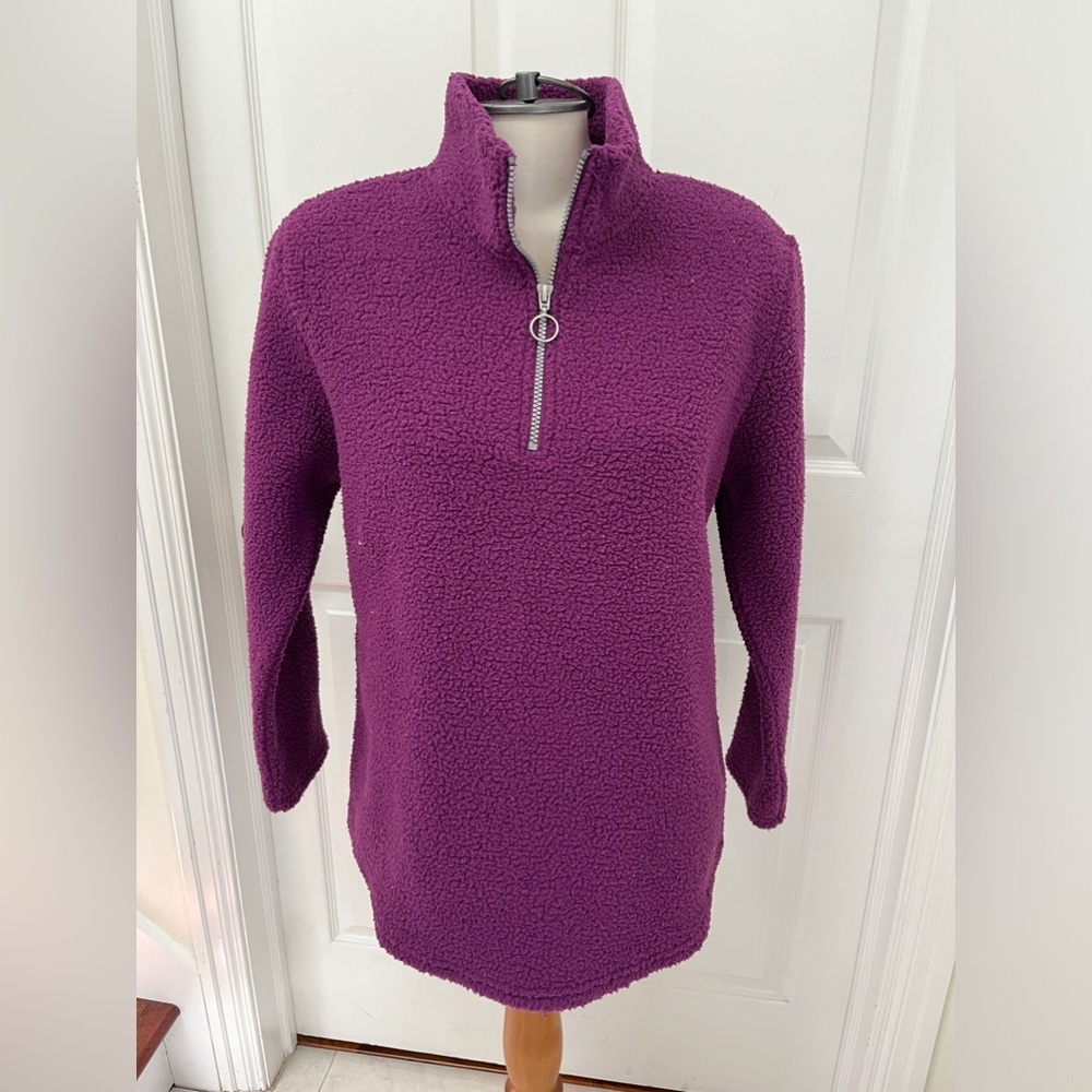 My Style fleece 1/4 zip ladies sweater size large